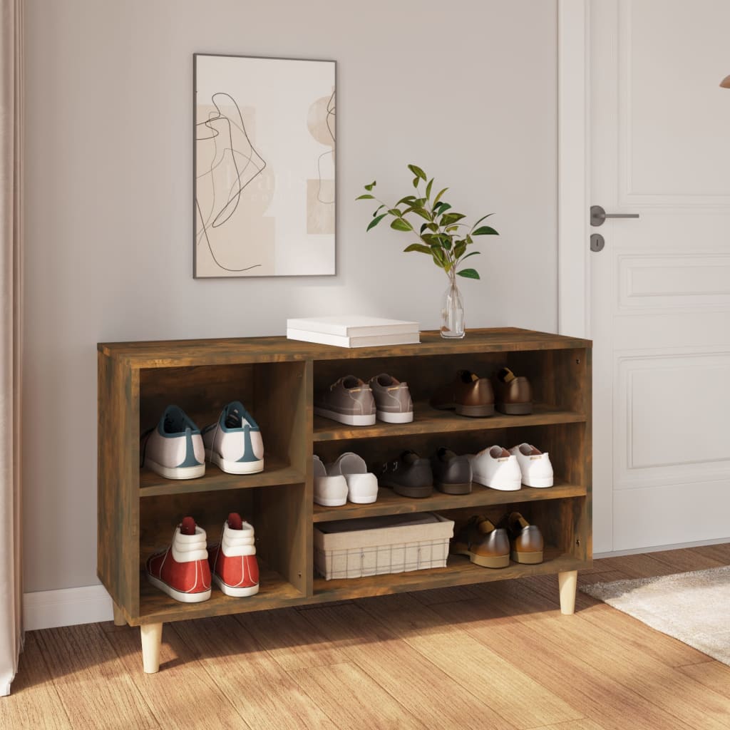 Skoskap røkt eik 102x36x60 cm konstruert tre