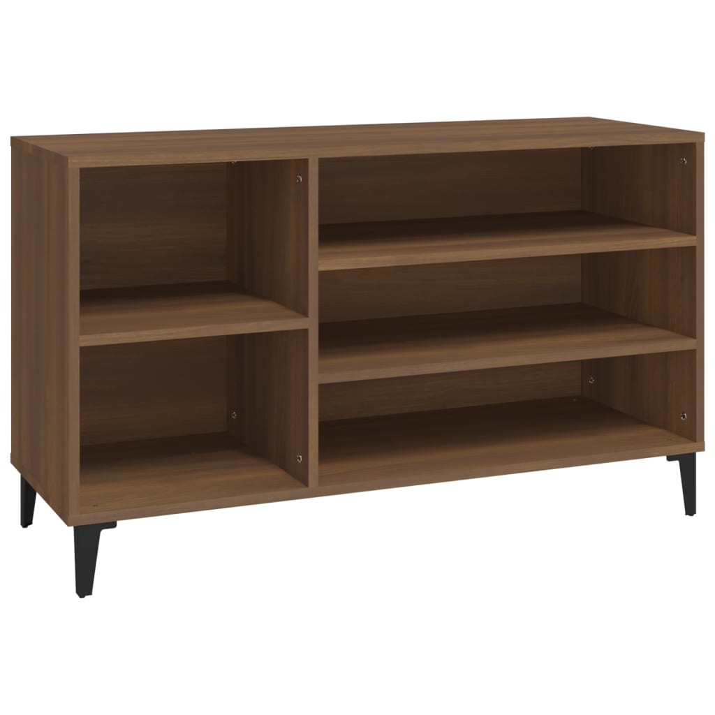 Skoskap brun eik 102x36x60 cm konstruert tre
