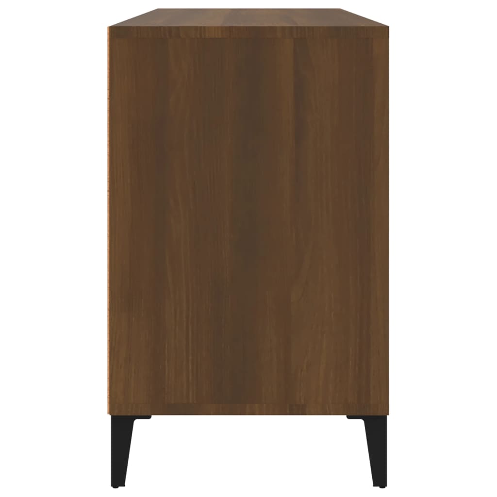 Skoskap brun eik 102x36x60 cm konstruert tre