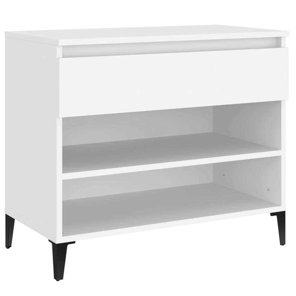 Skoskap hvit 70x36x60 cm konstruert tre