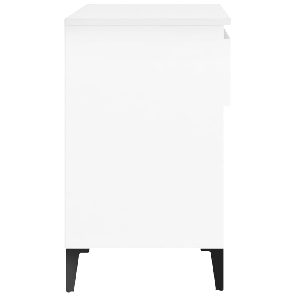 Skoskap hvit 70x36x60 cm konstruert tre