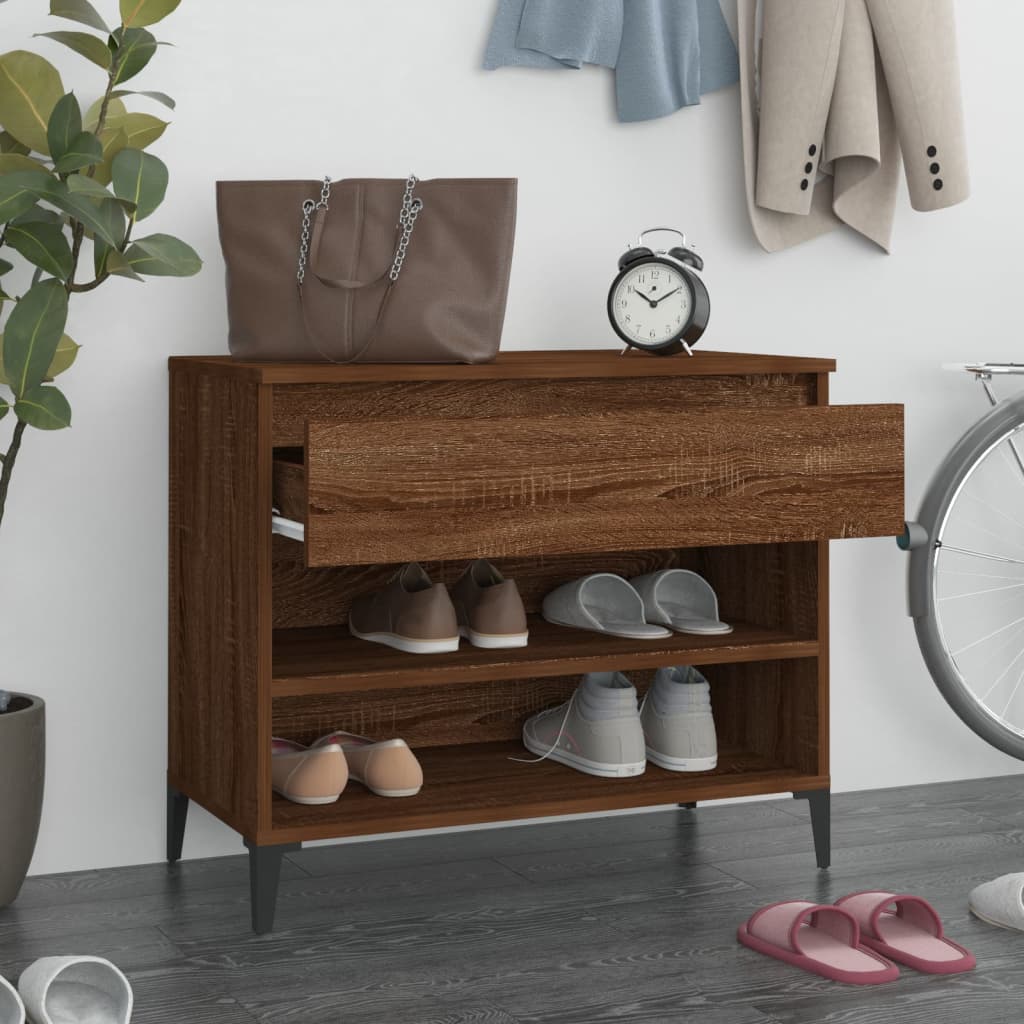 Skoskap røkt eik 70x36x60 cm konstruert tre