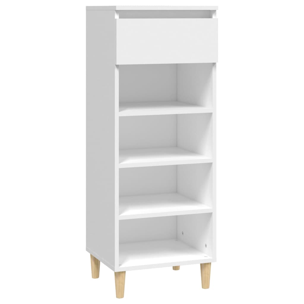 Skoskap hvit 40x36x105 cm konstruert tre