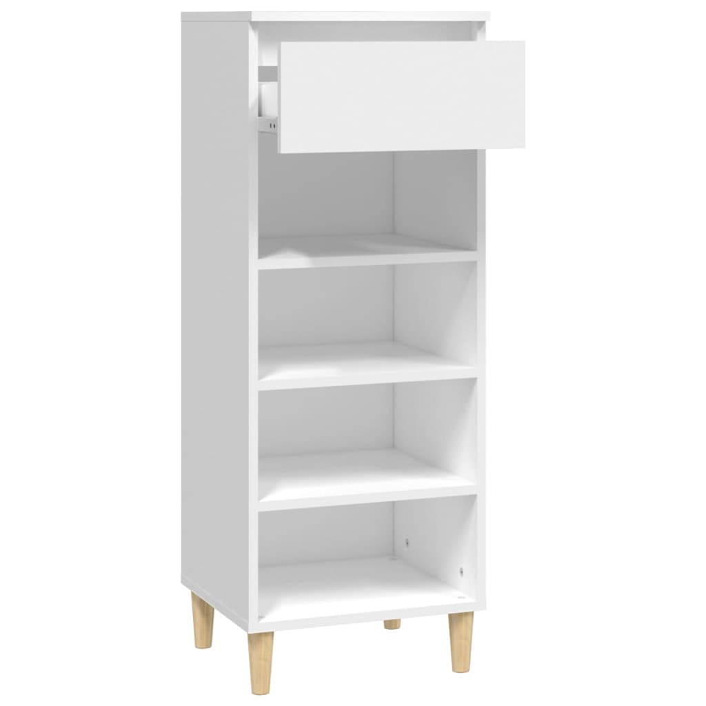 Skoskap hvit 40x36x105 cm konstruert tre