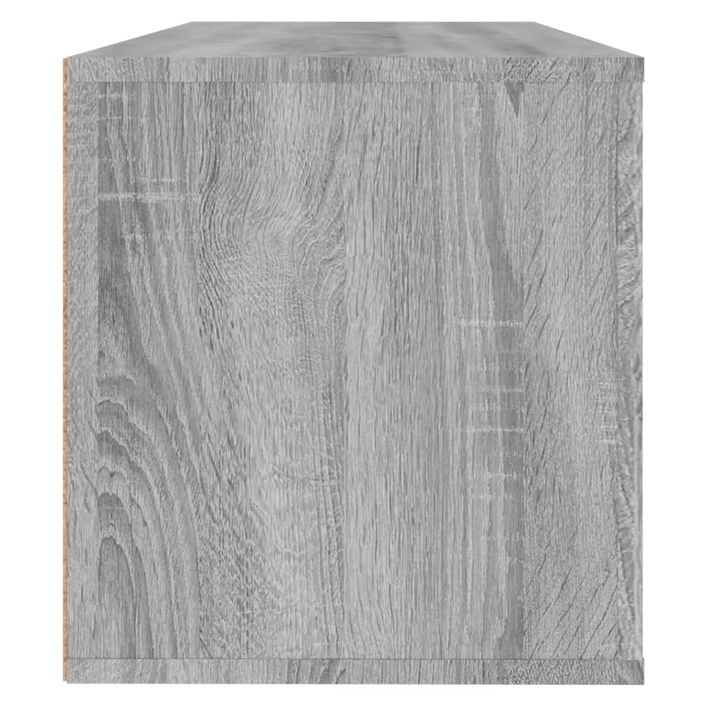 Veggmontert skoskap grå sonoma 100x35x38 cm konstruert tre