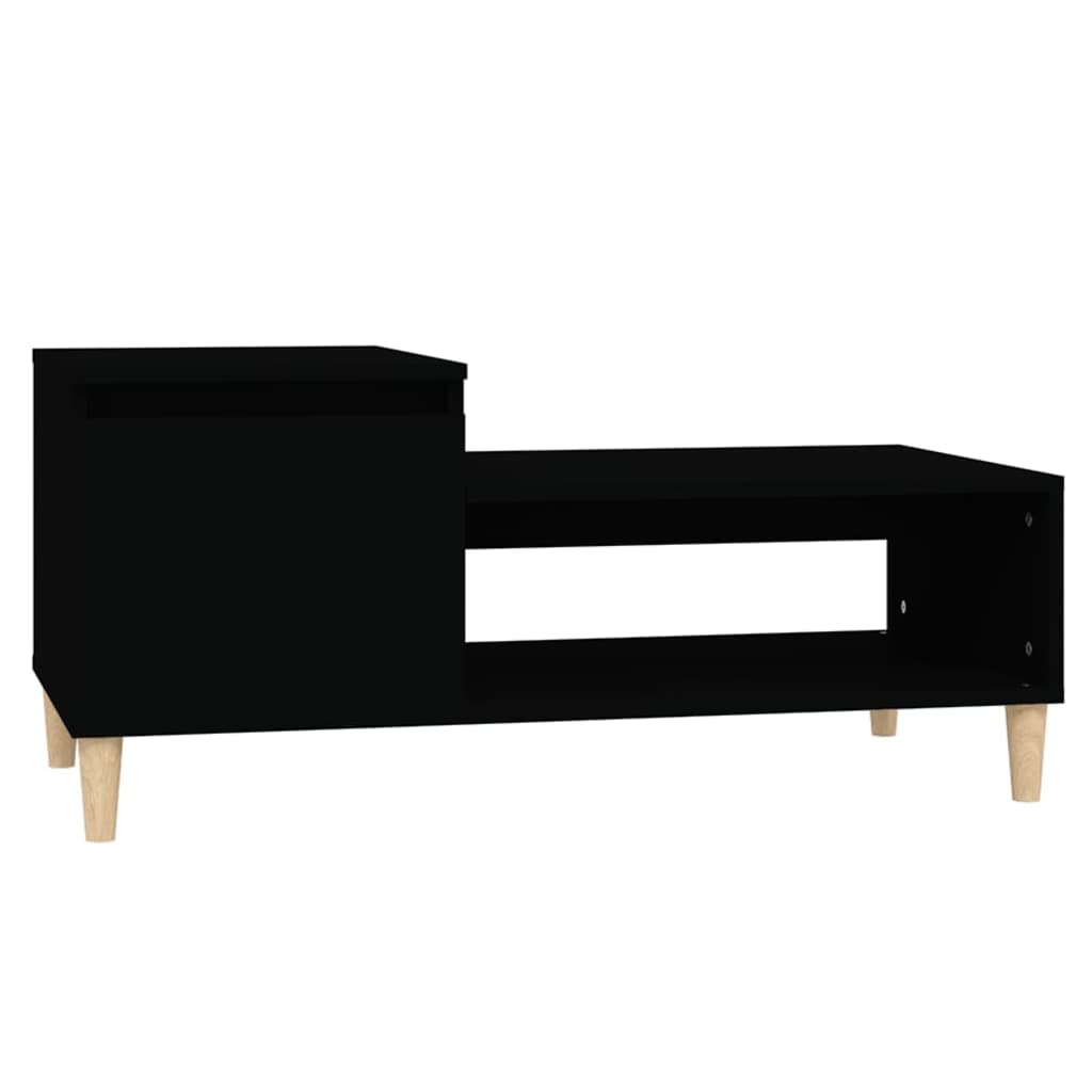 Salongbord svart 100x50x45 cm konstruert tre