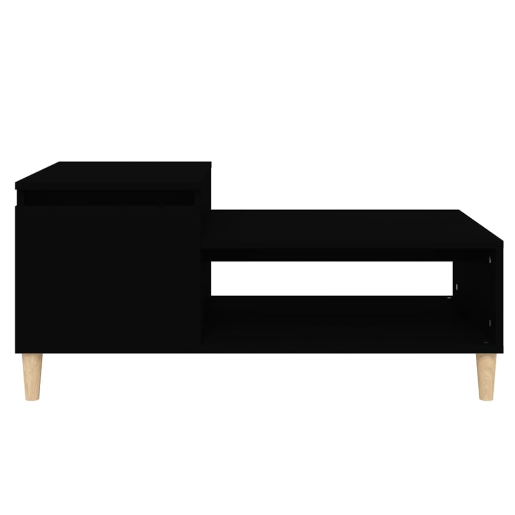 Salongbord svart 100x50x45 cm konstruert tre