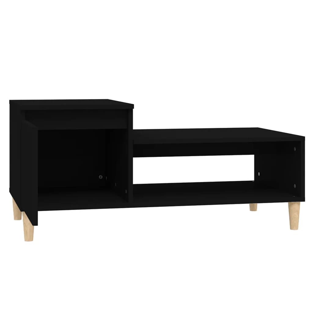 Salongbord svart 100x50x45 cm konstruert tre