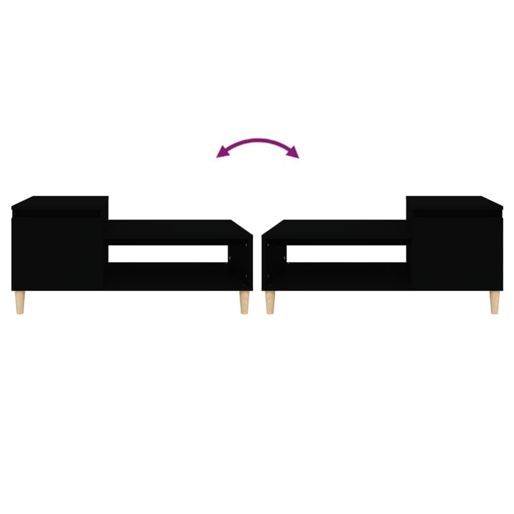 Salongbord svart 100x50x45 cm konstruert tre