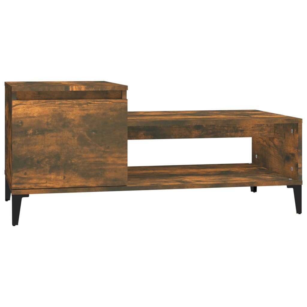 Salongbord røkt eik 100x50x45 cm konstruert tre