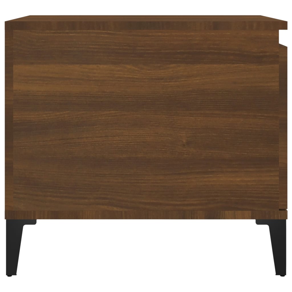 Salongbord brun eik 100x50x45 cm konstruert tre