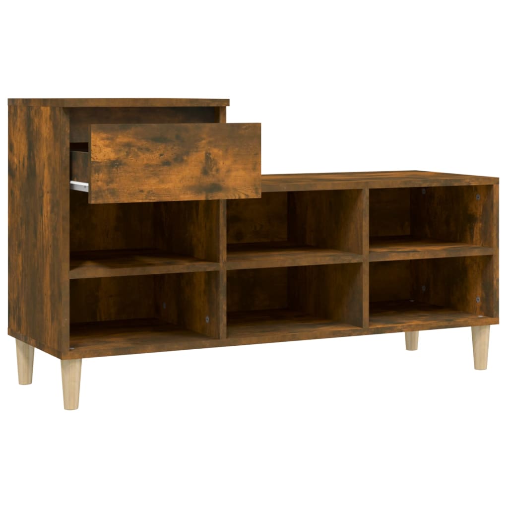 Skoskap røkt eik 102x36x60 cm konstruert tre