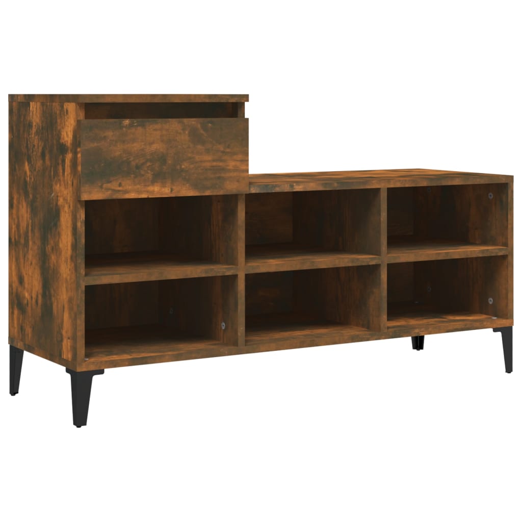 Skoskap røkt eik 102x36x60 cm konstruert tre