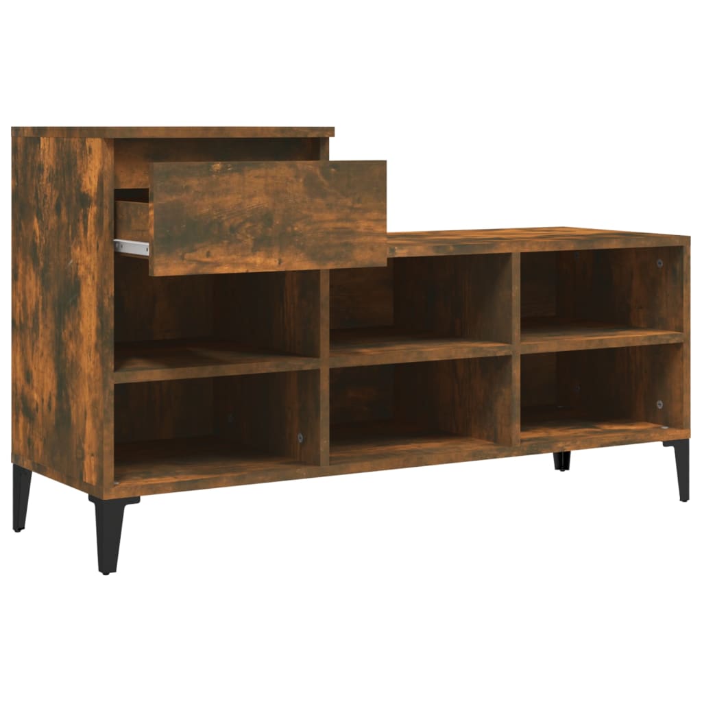 Skoskap røkt eik 102x36x60 cm konstruert tre