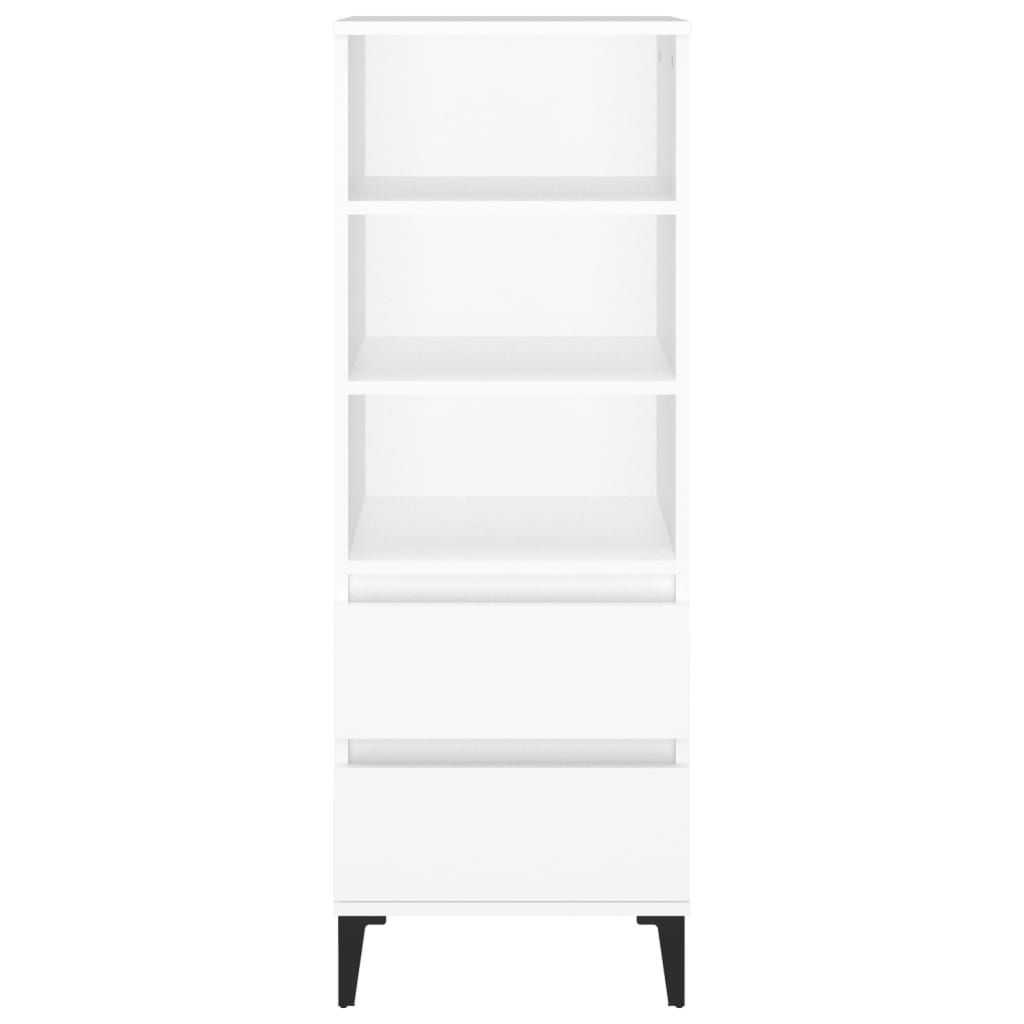 Highboard hvit 40x36x110 cm konstruert tre