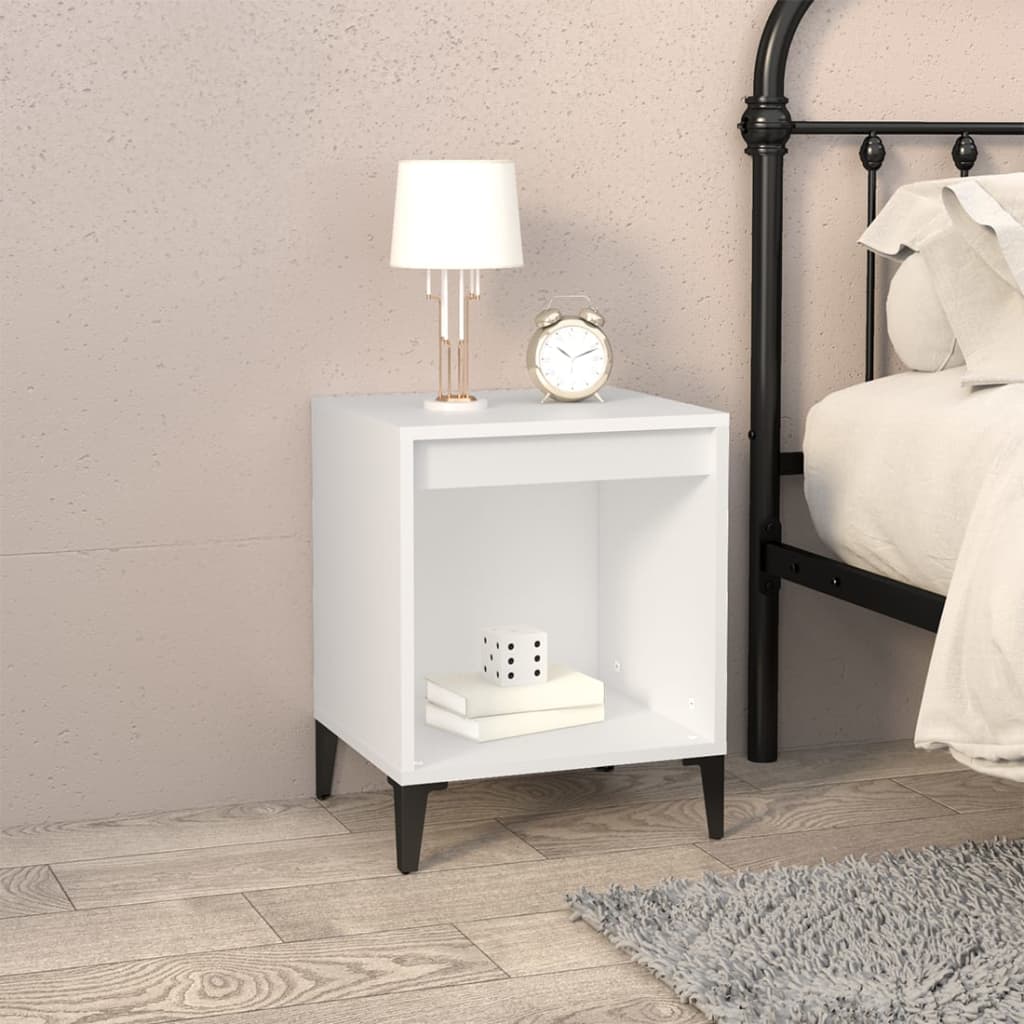 Nattbord 2 stk hvit 40x35x50