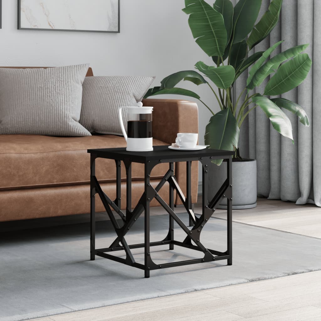 Salongbord svart 45x45x47,5 cm konstruert tre