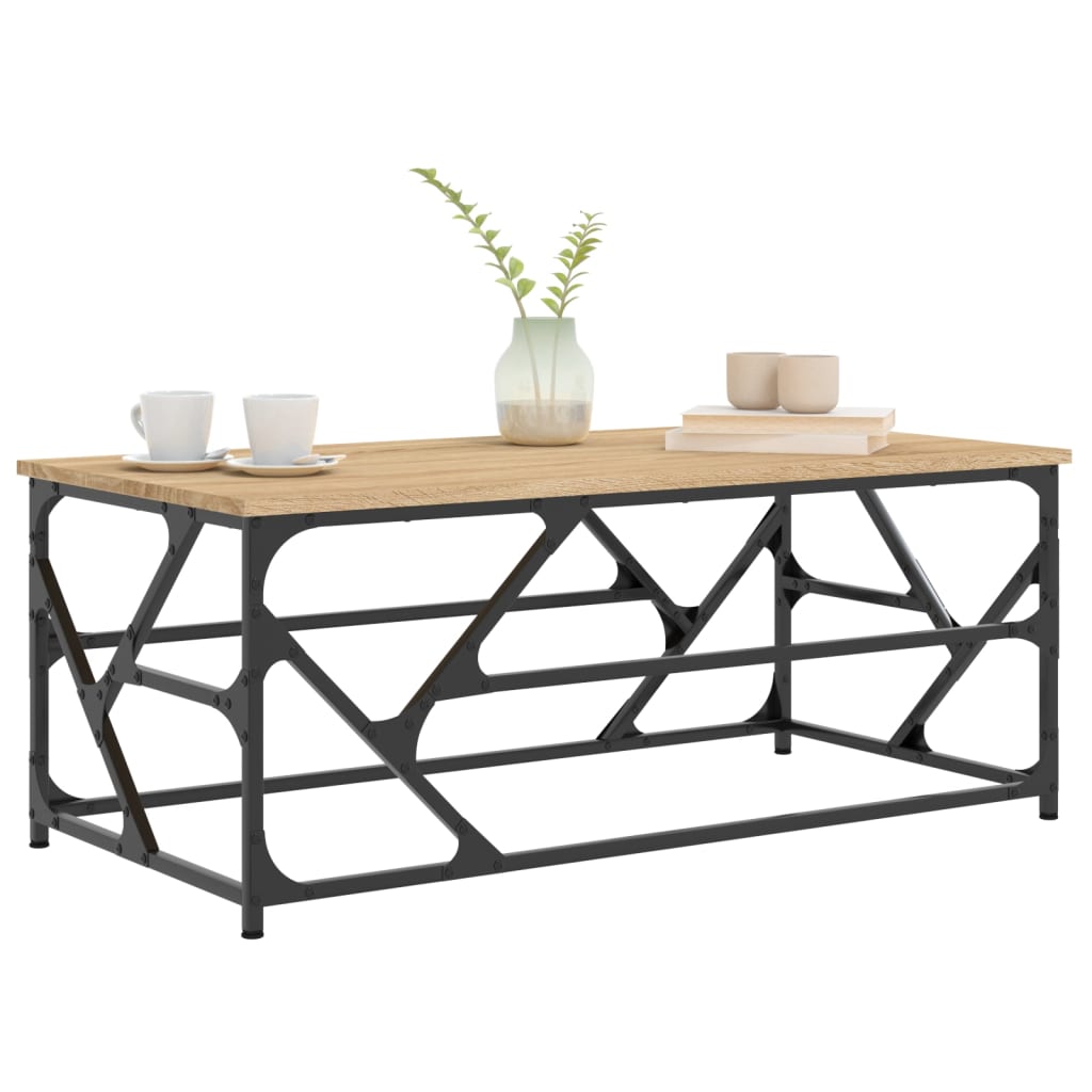 Salongbord Sonoma eik 100x50x40 cm konstruert tre