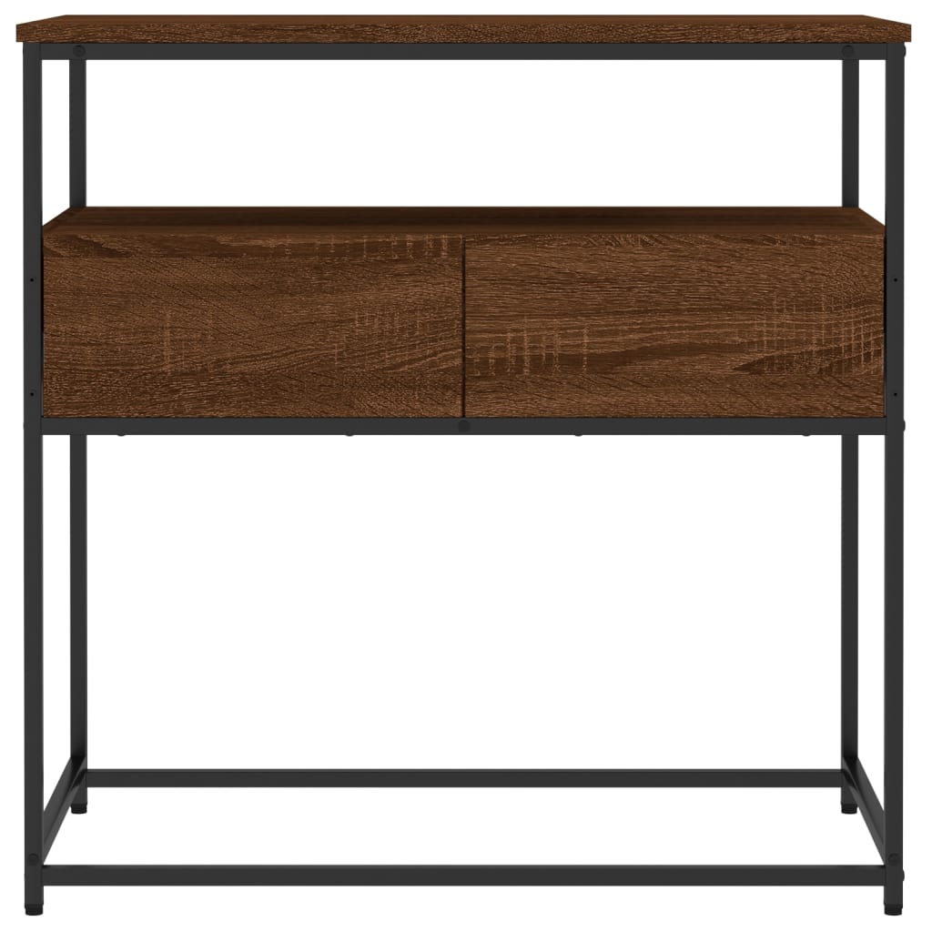 Konsollbord brun eik 75x40x75 cm konstruert tre