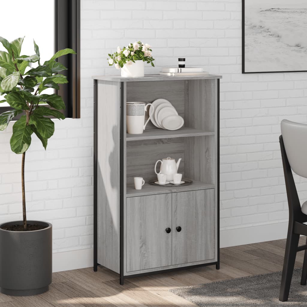 Highboard grå sonoma 62x32x103,5 cm konstruert tre