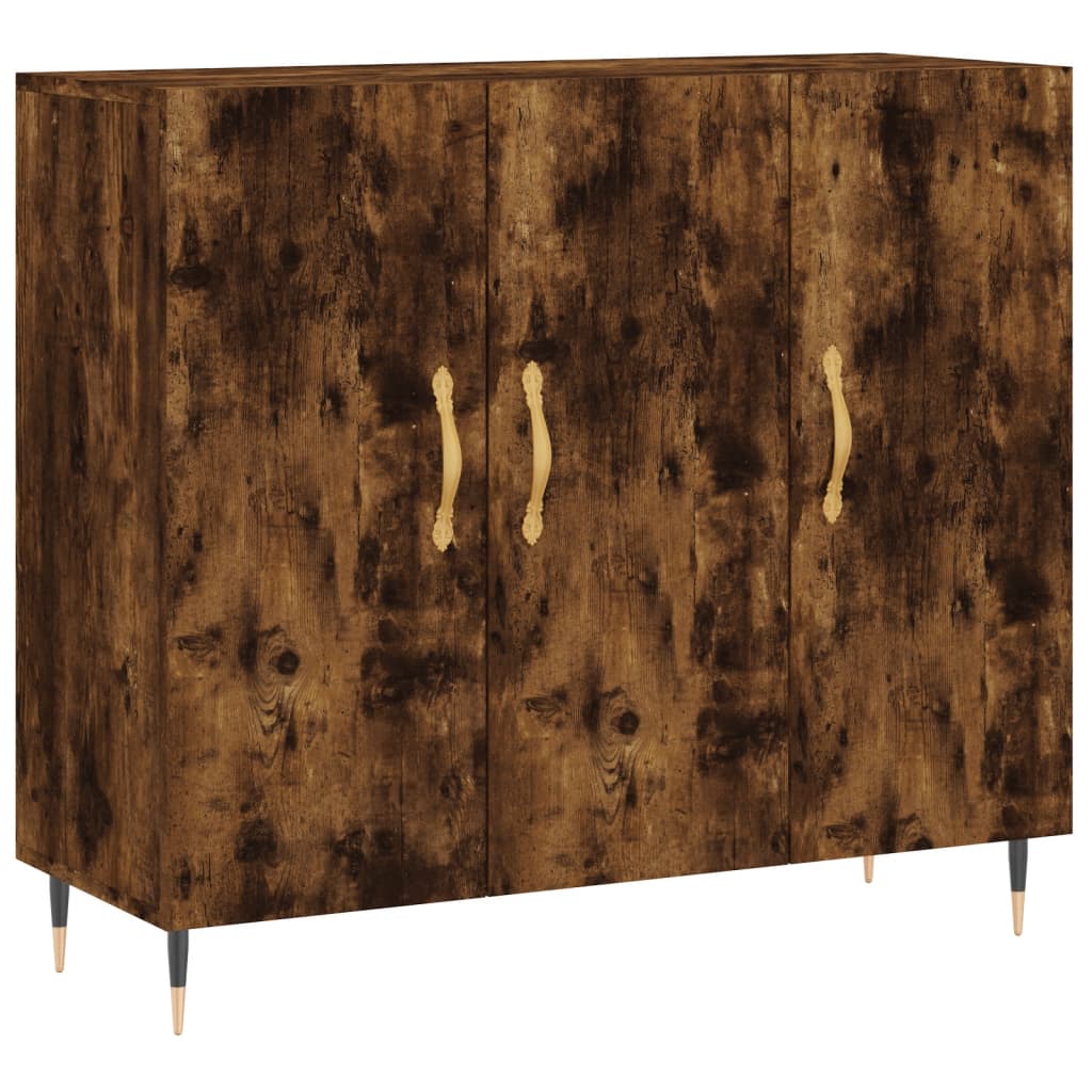 Skjenk røkt eik 90x34x80 cm konstruert tre