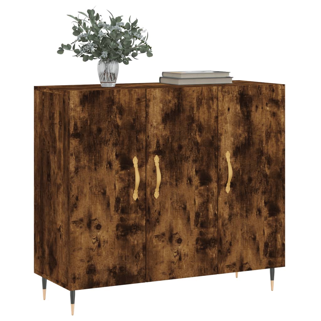 Skjenk røkt eik 90x34x80 cm konstruert tre
