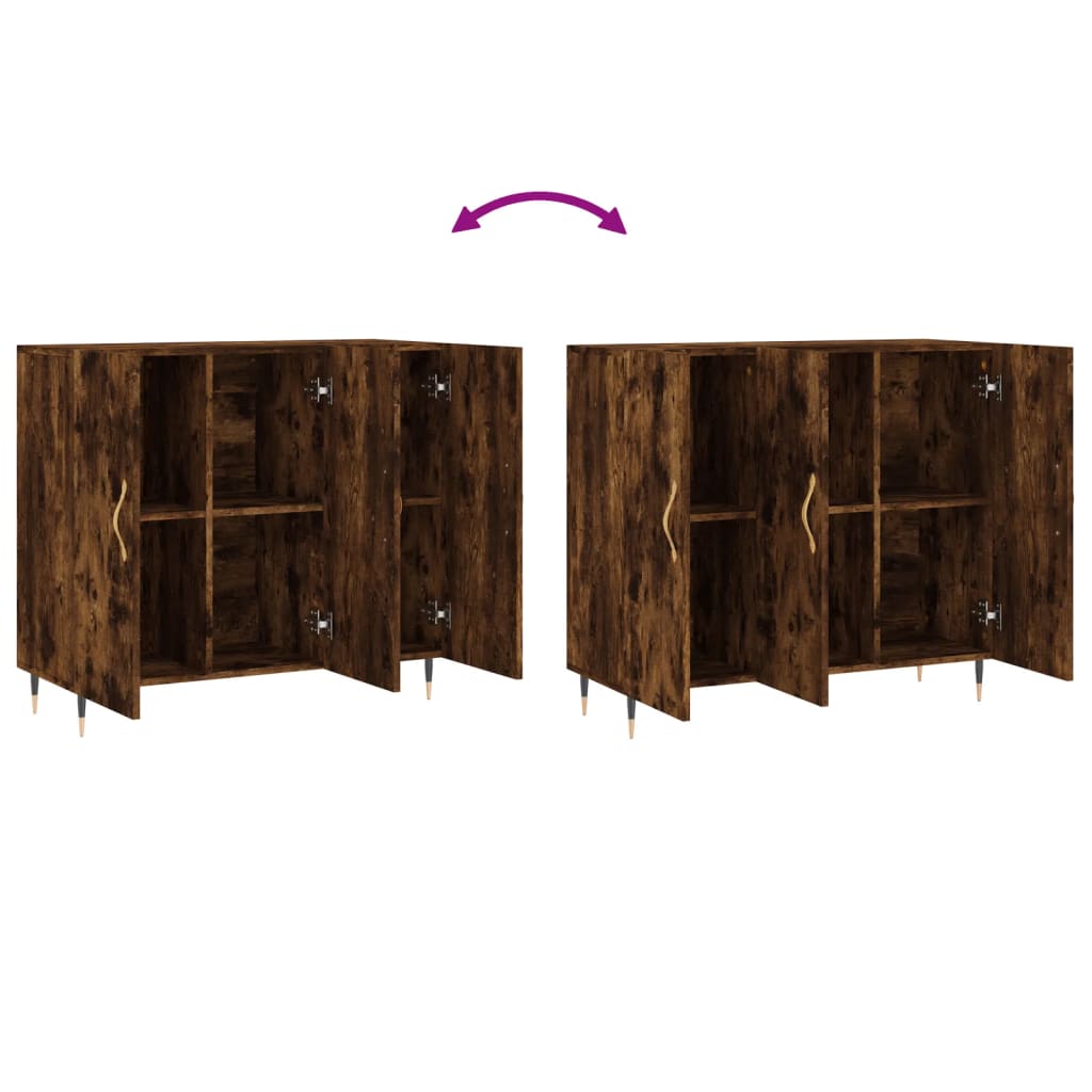 Skjenk røkt eik 90x34x80 cm konstruert tre