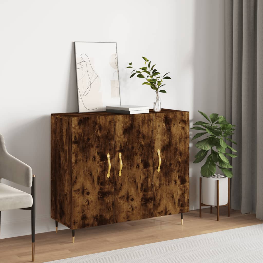 Skjenk røkt eik 90x34x80 cm konstruert tre