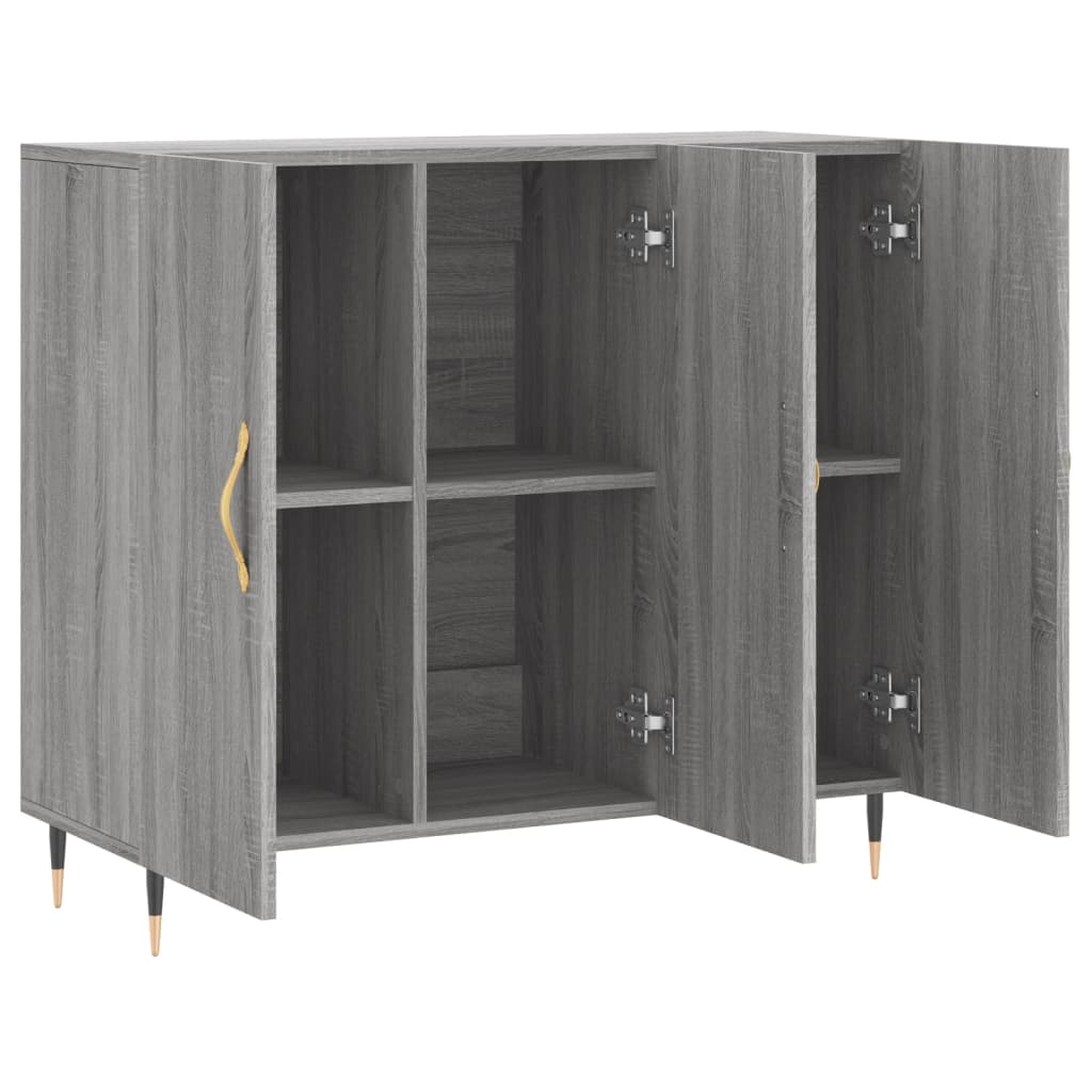 Skjenk grå sonoma 90x34x80 cm konstruert tre