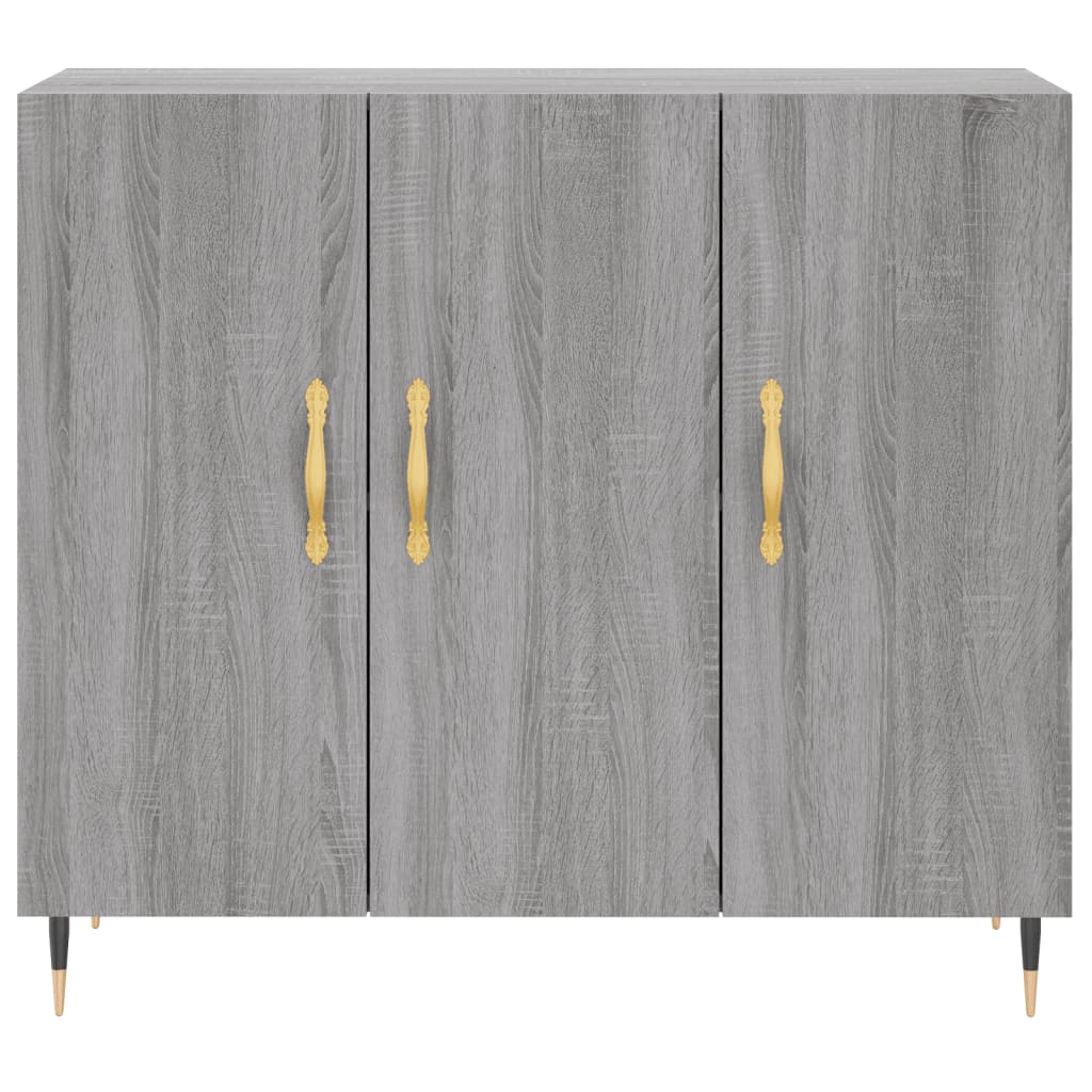 Skjenk grå sonoma 90x34x80 cm konstruert tre