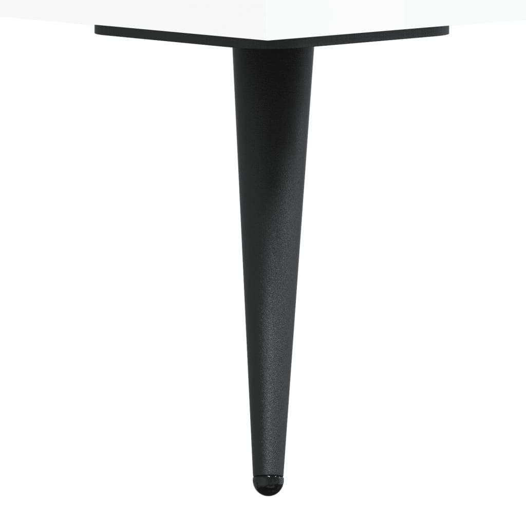 Highboard høyglans hvit 69,5x31x115 cm konstruert tre