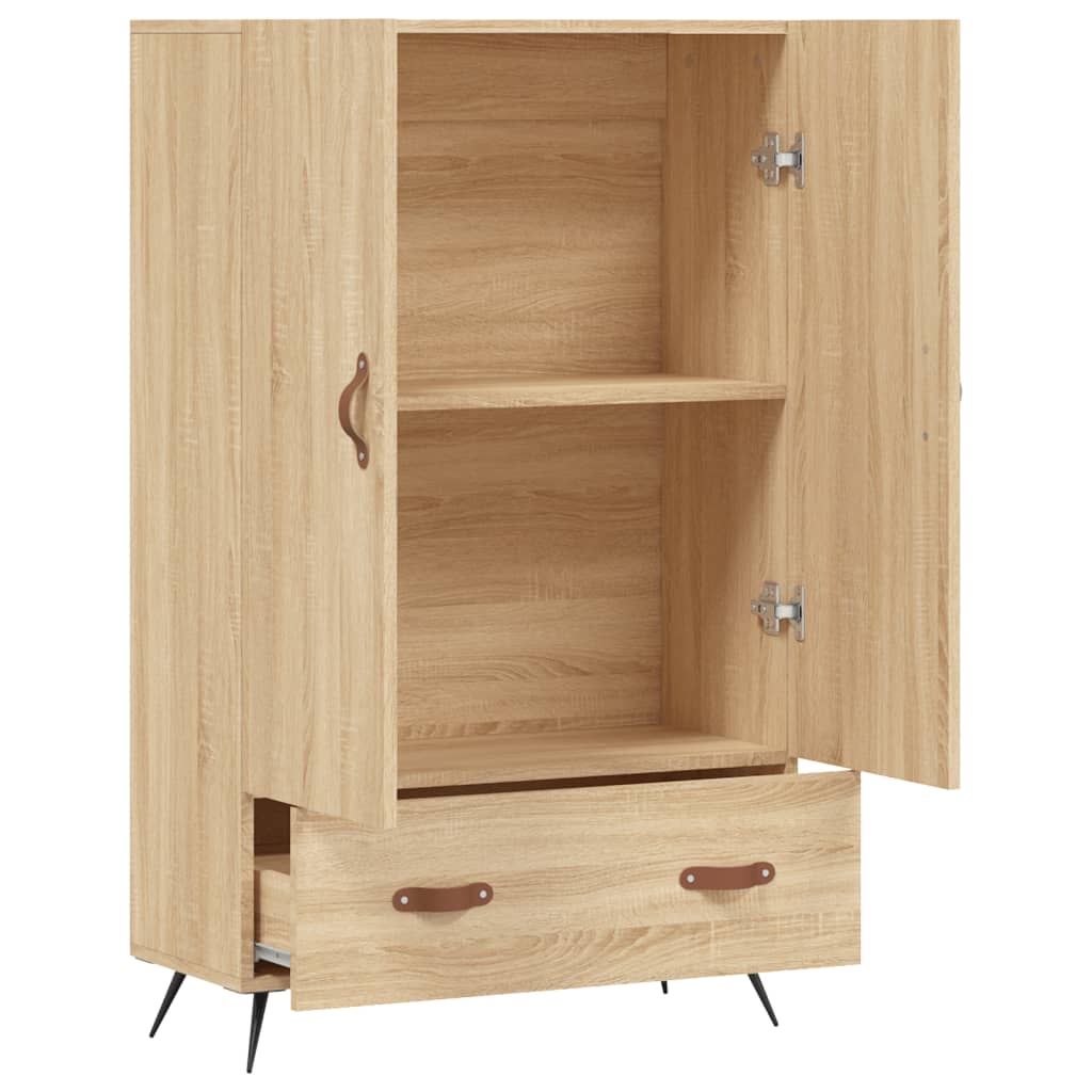 Highboard sonoma eik 69,5x31x115 cm konstruert tre