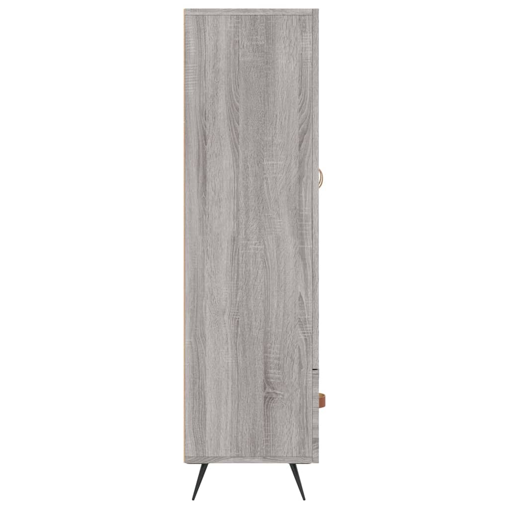 Highboard grå sonoma 69,5x31x115 cm konstruert tre
