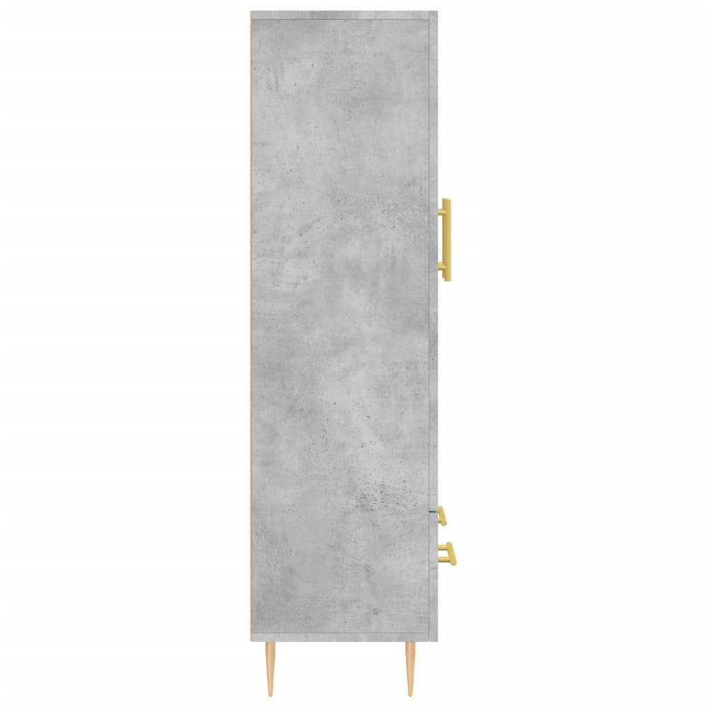 Highboard betonggrå 69,5x31x115 cm konstruert tre