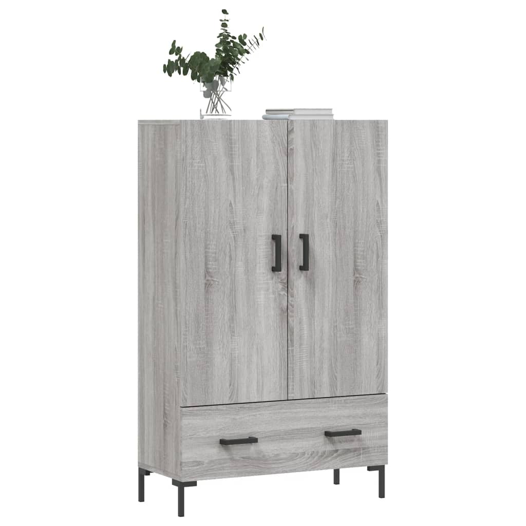 Highboard grå sonoma 69,5x31x115 cm konstruert tre