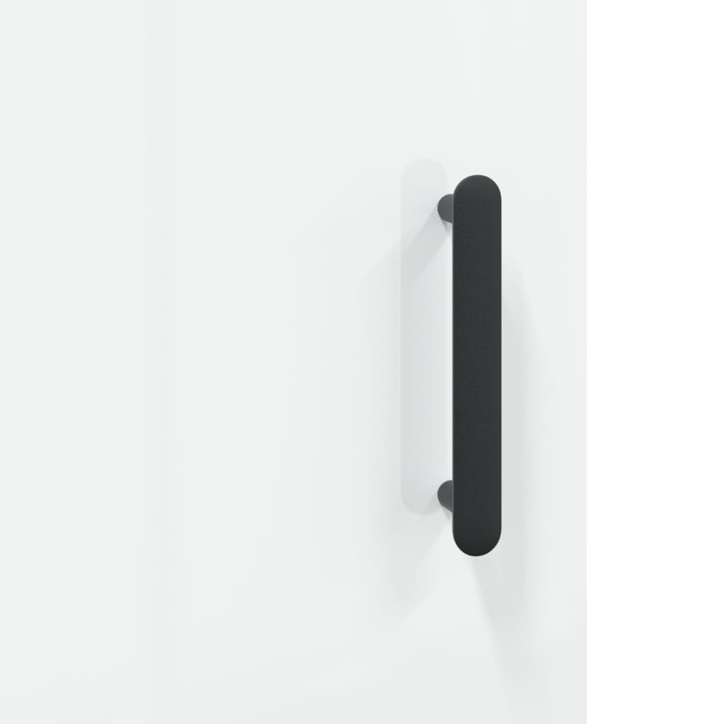 Highboard høyglans hvit 69,5x31x115 cm konstruert tre