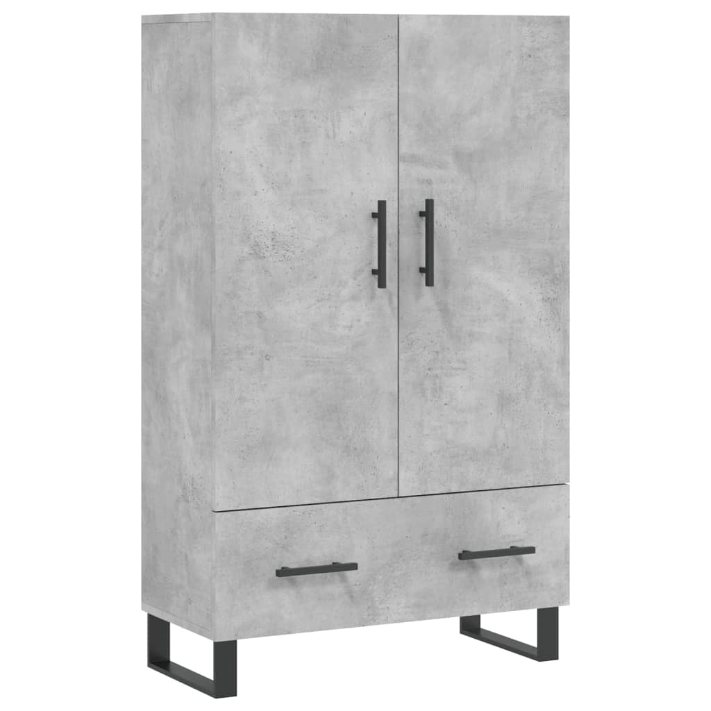 Highboard betonggrå 69,5x31x115 cm konstruert tre
