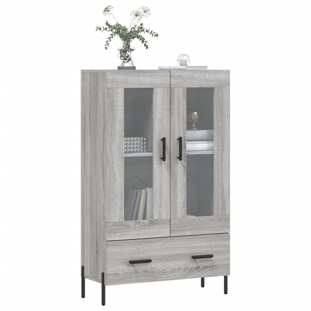 Highboard grå sonoma 69,5x31x115 cm konstruert tre