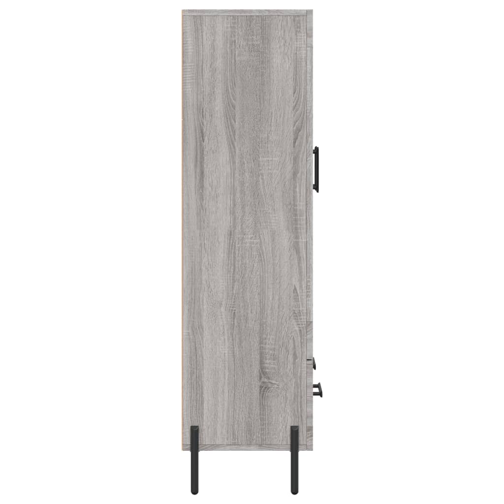 Highboard grå sonoma 69,5x31x115 cm konstruert tre