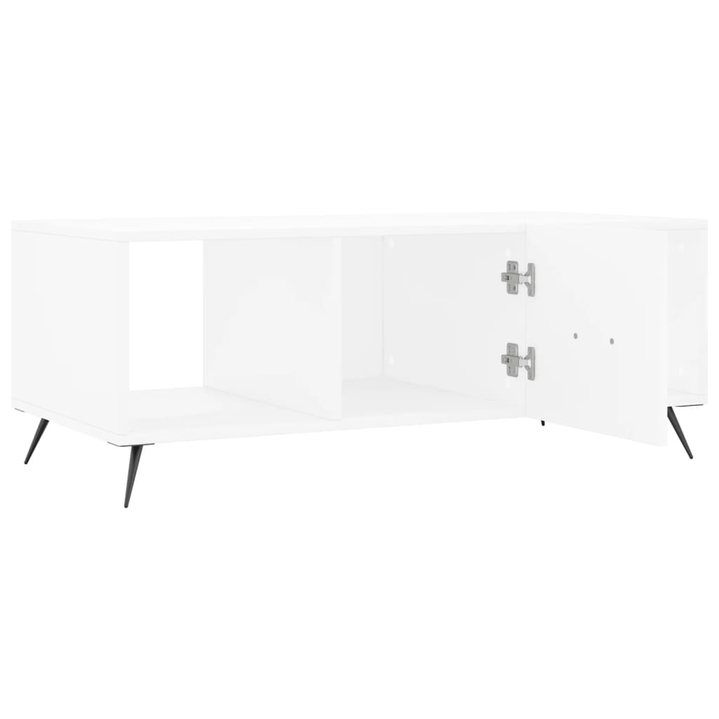 Salongbord hvit 102x50x40 cm konstruert tre