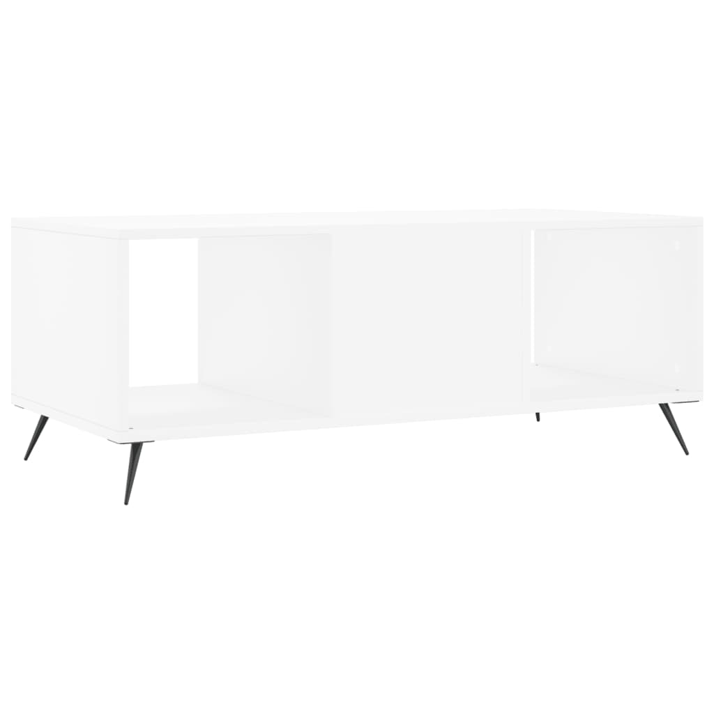 Salongbord hvit 102x50x40 cm konstruert tre