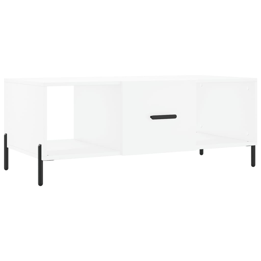 Salongbord hvit 102x50x40 cm konstruert tre