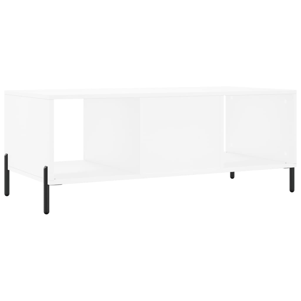 Salongbord hvit 102x50x40 cm konstruert tre