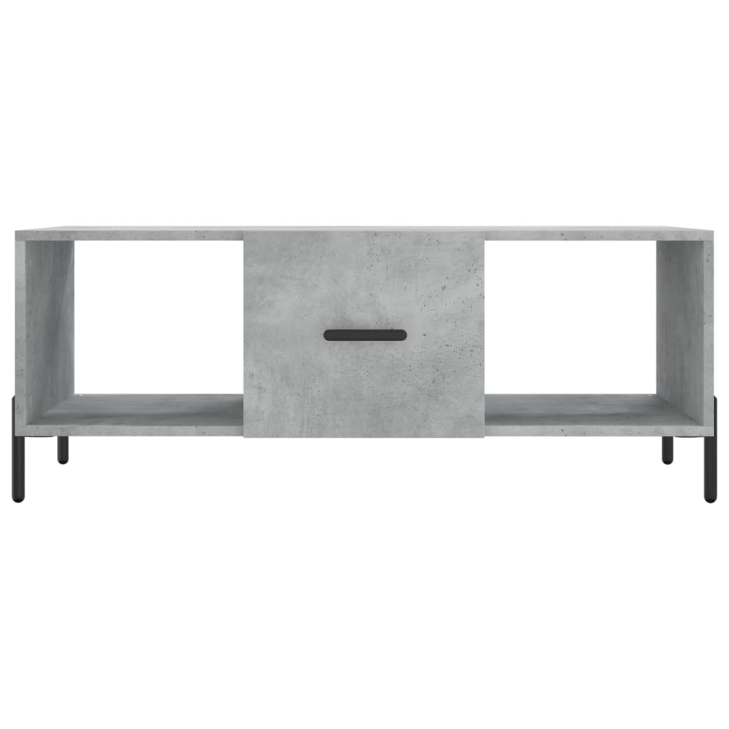 Salongbord betonggrå 102x50x40 cm konstruert tre