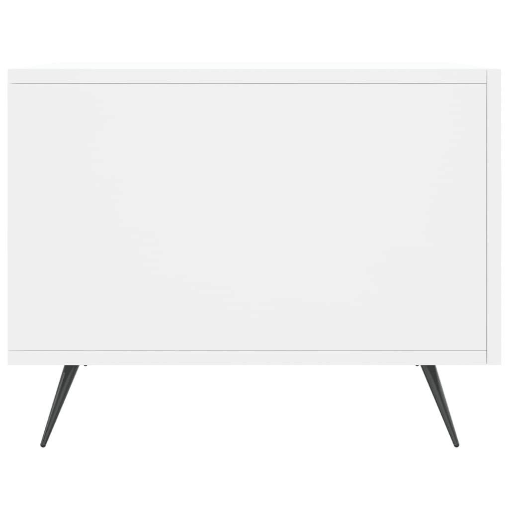 Salongbord hvit 50x50x40 cm konstruert tre