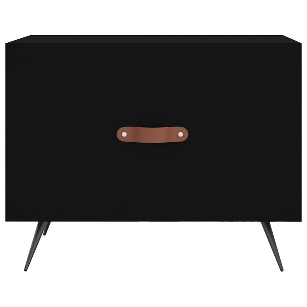 Salongbord 2 stk svart 50x50x40 cm konstruert tre
