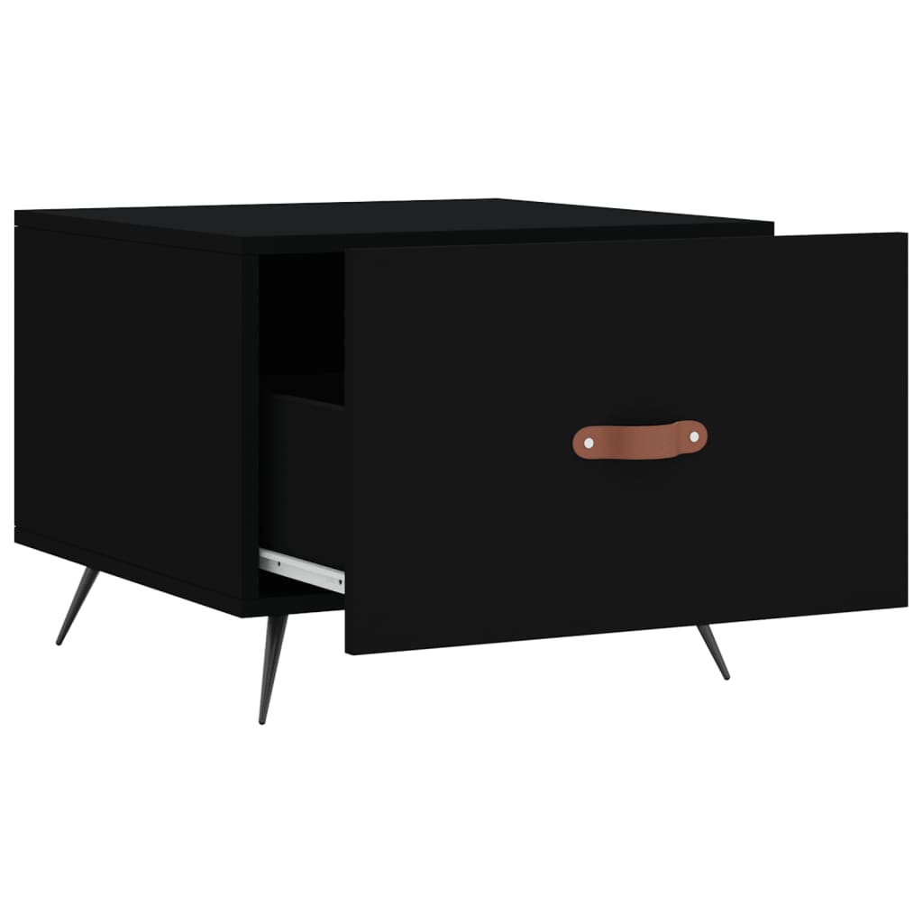 Salongbord 2 stk svart 50x50x40 cm konstruert tre