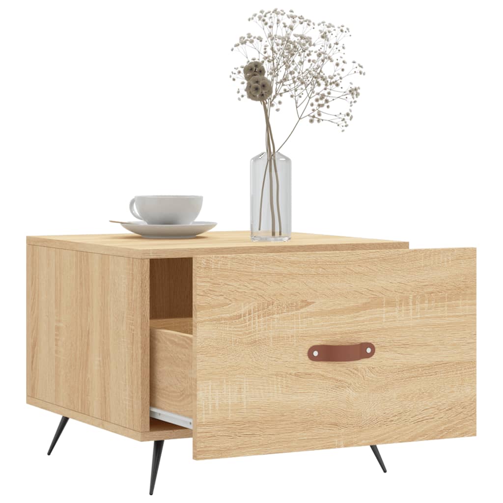 Salongbord sonoma eik 50x50x40 cm konstruert tre