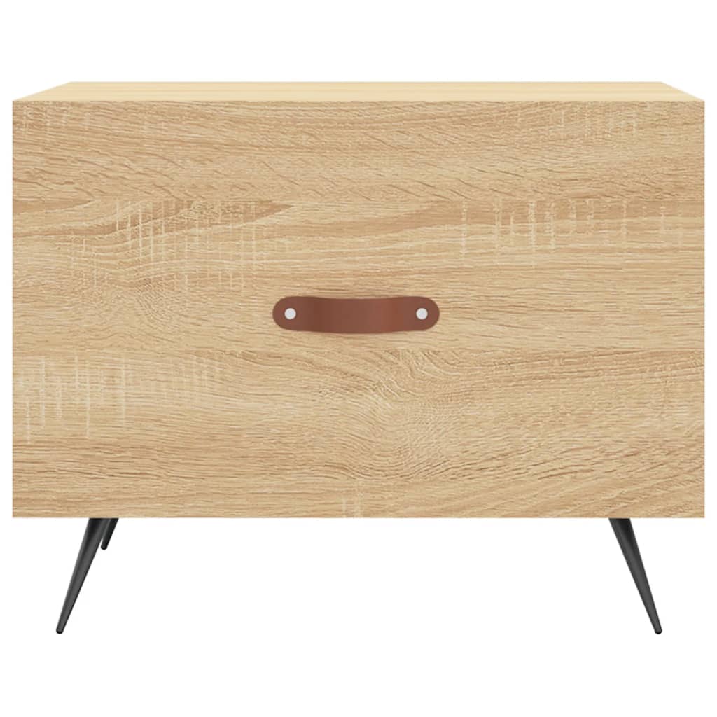 Salongbord 2 stk sonoma eik 50x50x40 cm konstruert tre