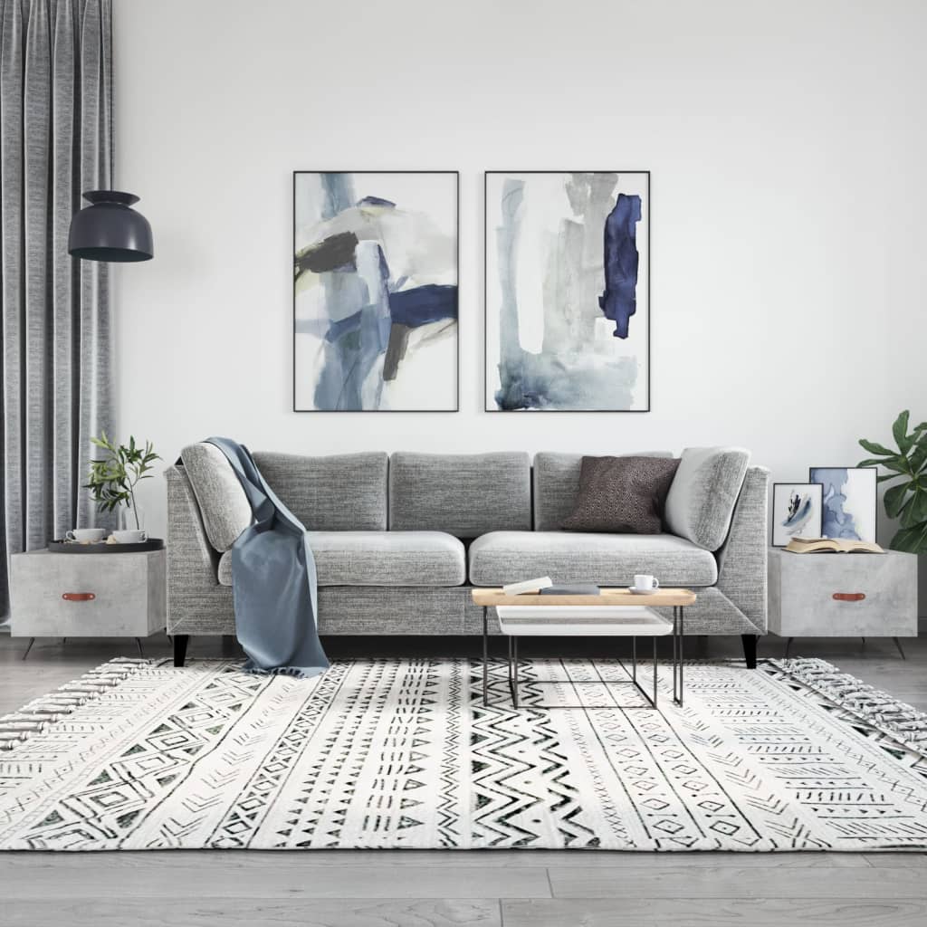 Salongbord 2 stk betonggrå 50x50x40 cm konstruert tre